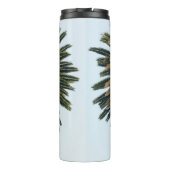 Wormoogfotografie van palmboom thermosbeker (Achterkant)