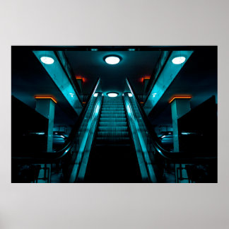 WORM'S OOG UITZICHT FOTOGRAFIE VAN GRAY BOUW IN HE POSTER