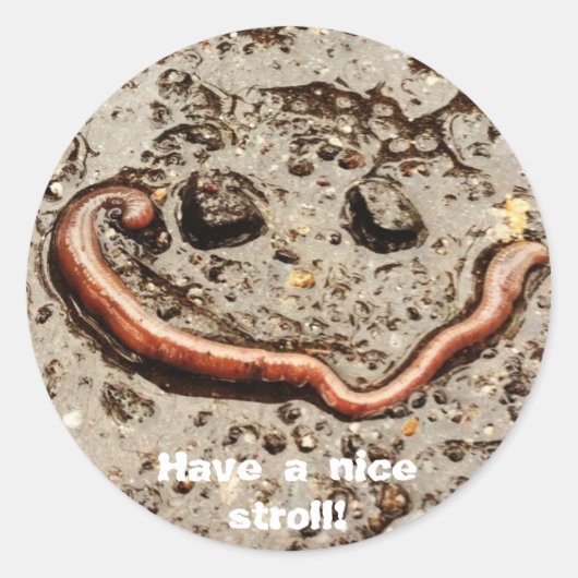 Wormy Smile Sticker (Voorkant)