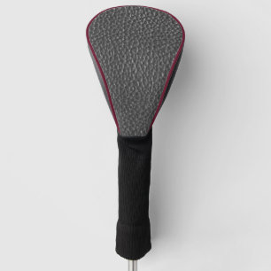 Worn Black Faux Leather Golfheadcover