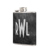 Worn Black Leather Heupfles (Links)