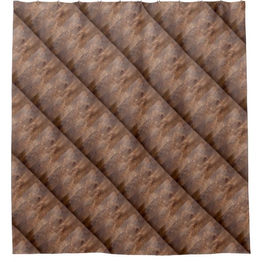 Worn-dennenplank Douchegordijn (Voorkant)