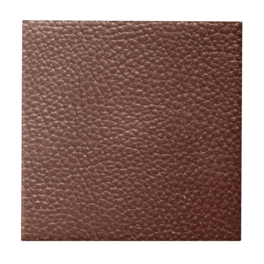 Worn Faux Brown Leather Tegeltje (Voorkant)