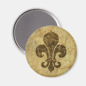 Worn Fleur De Lis Magneet (Voorkant / Achterkant)