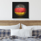 Worn German Flag Football Voetbal Canvas Afdruk (Insitu (Slaapkamer))