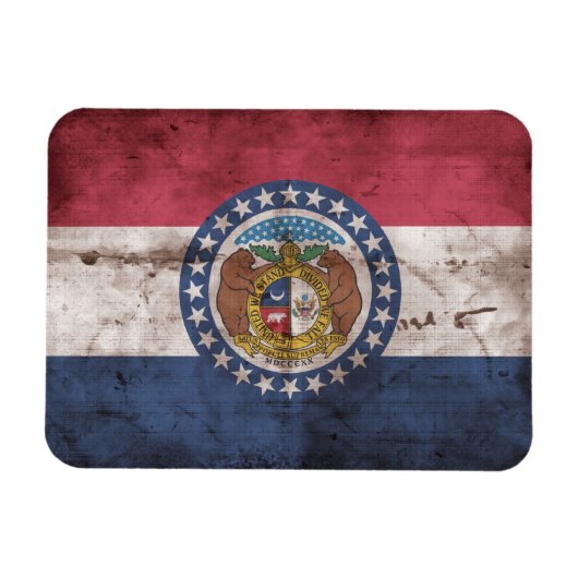 Worn Missouri Flag Magneet (Horizontaal)