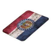 Worn Missouri Flag Magneet (Linkerzijde)