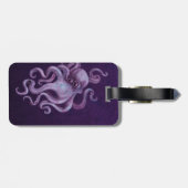 Worn  Octopus Illustratie - Paars Bagagelabel (Achterkant horizontaal)