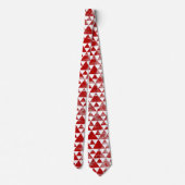 Worn Red Checkered driehoek Stropdas (Achterkant)