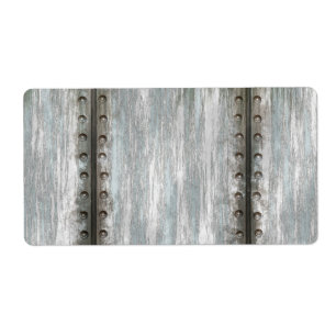 Worn Rivette Metal Grunge Textured Etiket