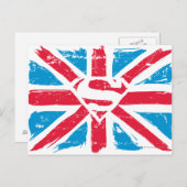 Worn S-Shield over vlag Briefkaart (Voorkant / Achterkant)