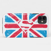 Worn S-Shield over vlag Case-Mate iPhone Case (Achterkant (horizontaal))