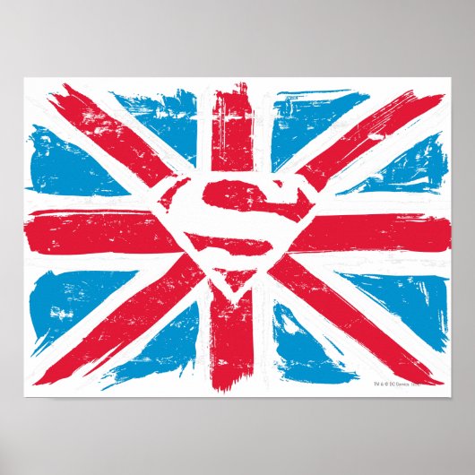 Worn S-Shield over vlag Poster (Voorkant)