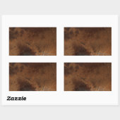 Worn Saddle Faux Leather Rechthoekige Sticker (Vel)