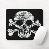 Worn Skull en Crossbones Muismat (Met muis)