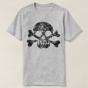 Worn Skull en Crossbones T-shirt