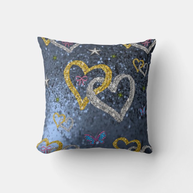 worp kussen decore valentijnsharten (Voorkant)
