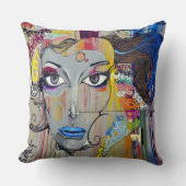 Worpkussen - Street Art Graffiti Kunst Kussen (Voorkant)