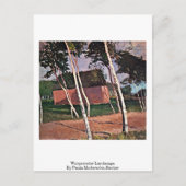 Worpsweder Landschap door Paula Modersohn-Becker Briefkaart (Voorkant)