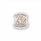 Worried Bunny Snack Alert Sticker (Devant)