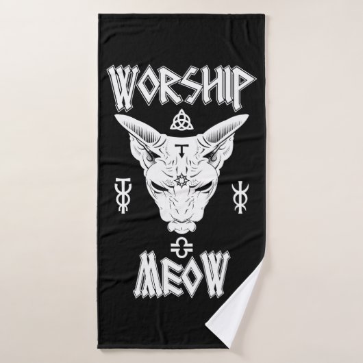 Worship Meow (Serviette de bain)