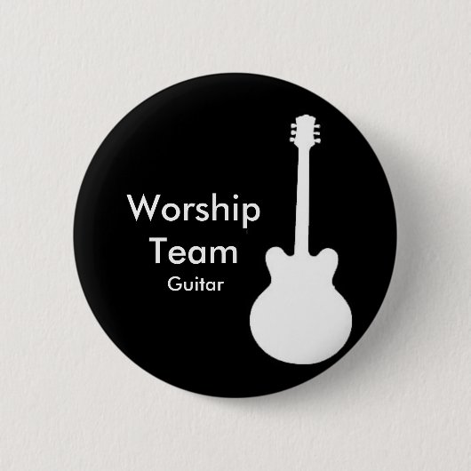 WorshipTeam, Guitar Badge Ronde Button 5,7 Cm (Voorkant)
