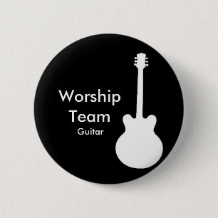 WorshipTeam, Guitar Badge Ronde Button 5,7 Cm