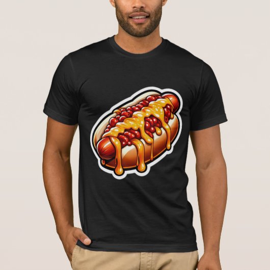 WORST-CHILI KAAS HOT DOG 5 T-SHIRT (Voorkant)