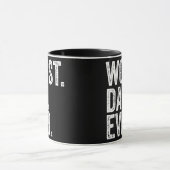 Worst Dad Ever Funny Father's Day Distressed Mok (Midden)