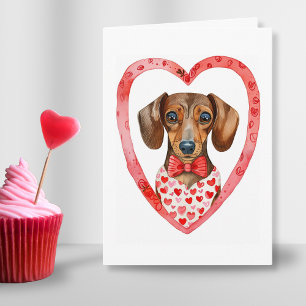 Worst Dog Valentijnsdag Waterverf Gepersonaliseerd Feestdagen Kaart