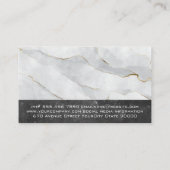 Worst op vork en vlam Logo | Marmer Visitekaartje (Achterkant)