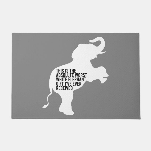 Worst White Elephant Gift Ever Funny Deurmat (Voorkant)