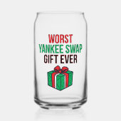 Worst Yankee Swap Gift Ever Blikvorm Glas (Voorkant)