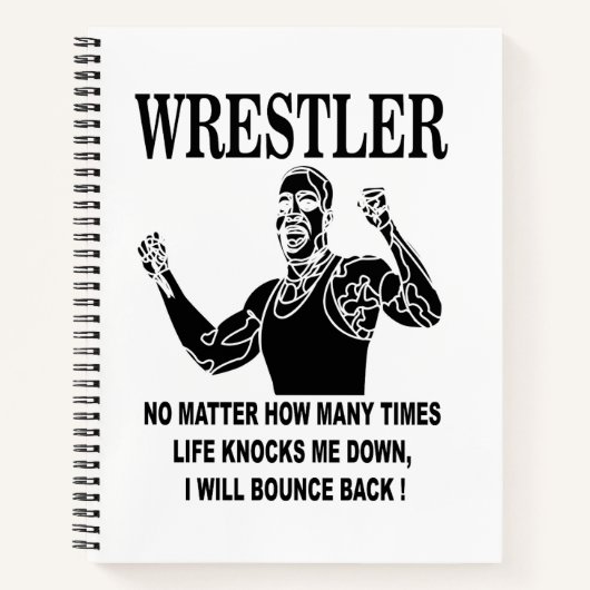 Worstelaar Inspirerend Wrestling Notitieboek (Voorkant)
