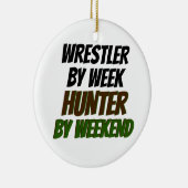 Worstelaar van Week Hunter van Weekend Keramisch Ornament (Rechts)