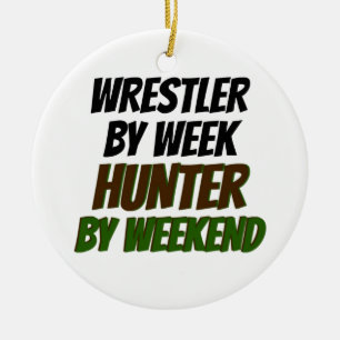 Worstelaar van Week Hunter van Weekend Keramisch Ornament
