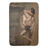Worstelaars (door Thomas Eakins) Badmat (Voorkant Verticaal)