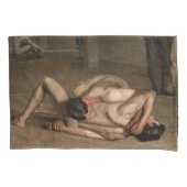 Worstelaars (door Thomas Eakins) Kussensloop (Voorkant-Links)