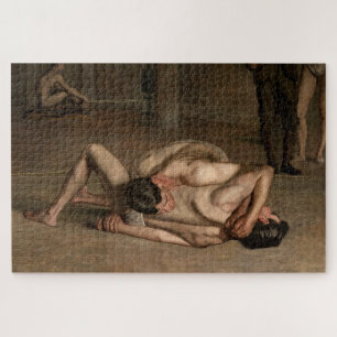 Worstelaars (door Thomas Eakins) Legpuzzel