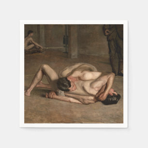 Worstelaars (door Thomas Eakins) Servet