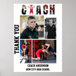 Worstelcoach Afscheid Senioren Afstuderen Poster