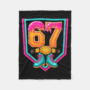Worsteldruppel Nummer 67 Worstelaar  Fleece Deken