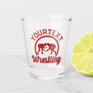 Worstelen ADD NAAM Grapple Kampioen Teamspeler Shot Glas