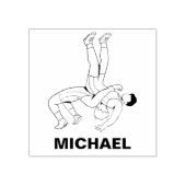 Worstelen gepersonaliseerde naam 	rubberstempel (Afrduk)