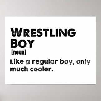 Worstelen Jongen Definitie Grappige Worstelaar Poster