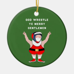 Worstelen Kerst Collectie Keramisch Ornament