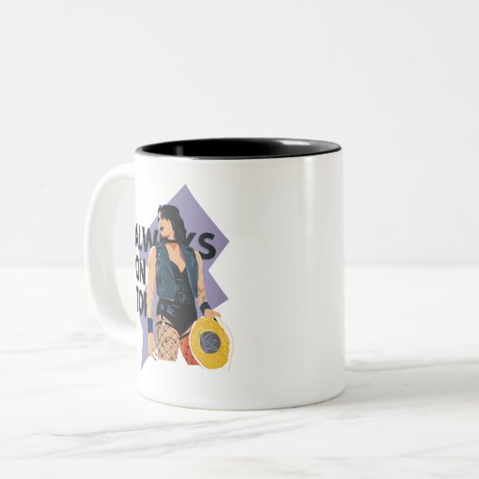 Worstelen Koffie Mok Rhea Kerstcadeau fan (Voorkant links)