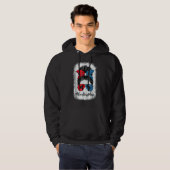 Worstelen mam leven gebleekt messy bun haar moeder hoodie (Voorkant volledig)