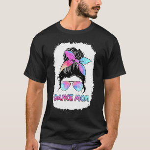 Worstelen mam leven gebleekt messy bun haar moeder t-shirt