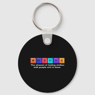 Worstelen met het periodiek systeem element de hou sleutelhanger